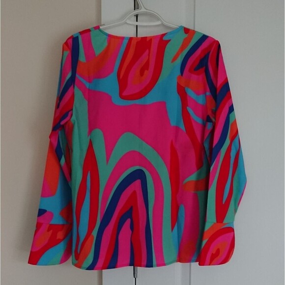 Vibrant Bold Color blouse and skirt set - Picture 3 of 14